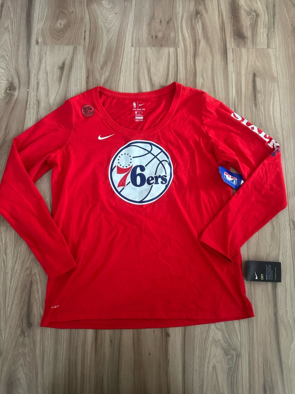 Nike Red Dri-FIT Athletic Tee with NBA Logo